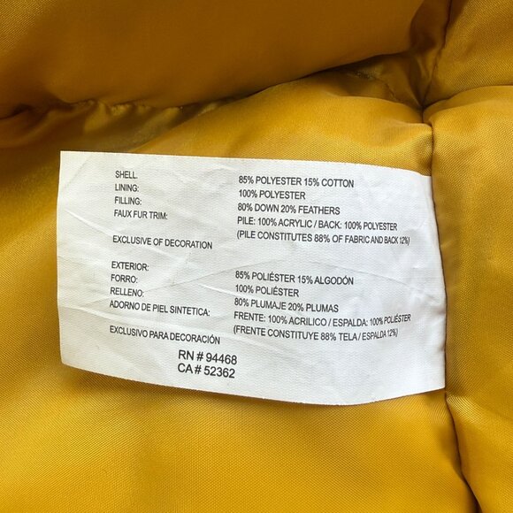 HFX Womens Long Down Coat Faux Fur Trim Hood Black Water & Wind Resistant Small - Picture 6 of 7